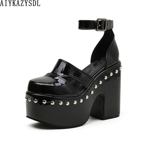 dress shoes aiykazysdl rivet gothic women chunky heel platform ultra very high pumps ankle strap cut out plus size, Black
dress shoes aiykazysdl rivet gothic women chunky heel platform ultra very high pumps ankle strap cut out plus size, Black