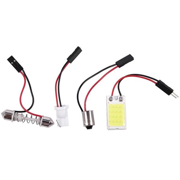 modules fashionauto super bright white 18 cob led light bulb panel + t10 festoon adapters
modules fashionauto super bright white 18 cob led light bulb panel + t10 festoon adapters