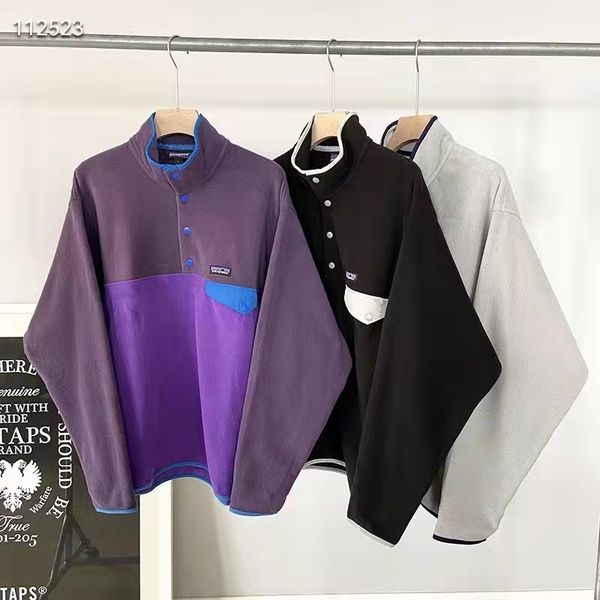 patagonia fashion sweatshirts letter men women loose casual stand collar pullover fleece lamb cashmere polar fleece jacket coat sweater 3col, Black
patagonia fashion sweatshirts letter men women loose casual stand collar pullover fleece lamb cashmere polar fleece jacket coat sweater 3col, Black