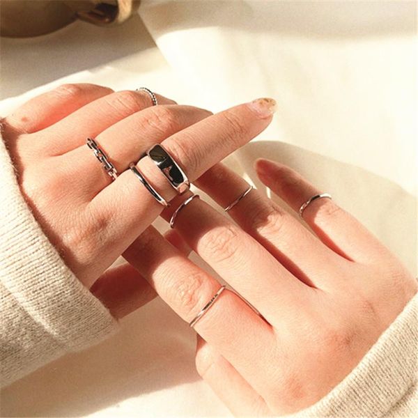 cluster rings fashion punk joint ring set geometric twist minimalist jewelry metal circular golden for women street dance accessories, Golden;silver
cluster rings fashion punk joint ring set geometric twist minimalist jewelry metal circular golden for women street dance accessories, Golden;silver