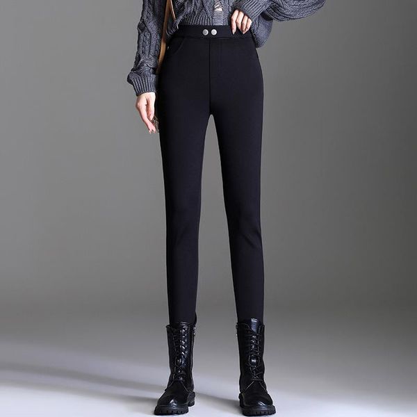 women's pants & capris autumn winter fashion black cashmere thick warm leggings streetwear casual high waist fleece skinny women trouse, Black;white
women's pants & capris autumn winter fashion black cashmere thick warm leggings streetwear casual high waist fleece skinny women trouse, Black;white