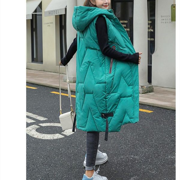 women's vests long winter vest solid hooded pockets zipper padded ladies casual sleeveless jacket warm waistcoat for female, Black;white
women's vests long winter vest solid hooded pockets zipper padded ladies casual sleeveless jacket warm waistcoat for female, Black;white