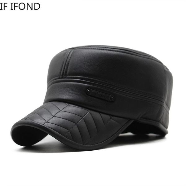 wide brim hats solid soft flat military men winter warm thicken pu leather cadet army with ear flaps sombreros de mujer, Blue;gray
wide brim hats solid soft flat military men winter warm thicken pu leather cadet army with ear flaps sombreros de mujer, Blue;gray