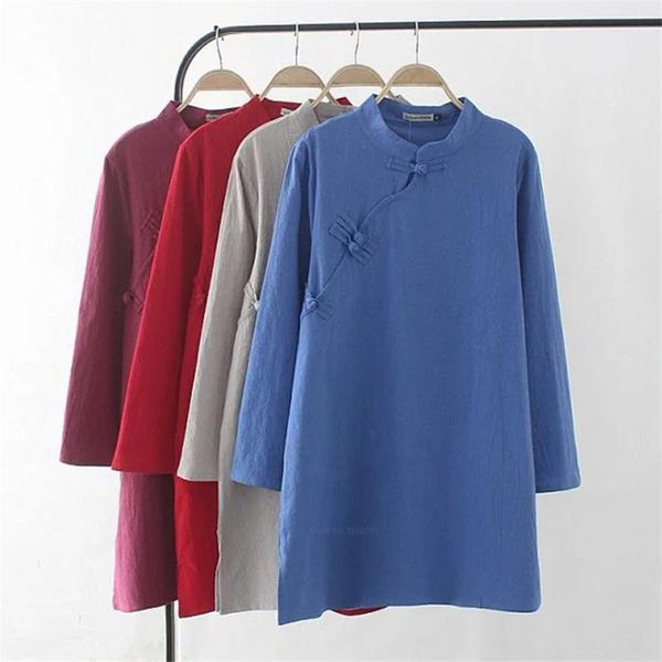 chinese traditional dress for women cootton linen ancient tai chi tang suit shirts plus size casual solid color retro hanfu, Red
chinese traditional dress for women cootton linen ancient tai chi tang suit shirts plus size casual solid color retro hanfu, Red