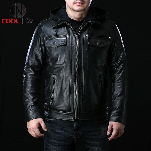 men's leather & faux super offer 1911, asian size read description genuine cow skin jacket mens cowhide thick vintage biker hoodie coat, Black
men's leather & faux super offer 1911, asian size read description genuine cow skin jacket mens cowhide thick vintage biker hoodie coat, Black