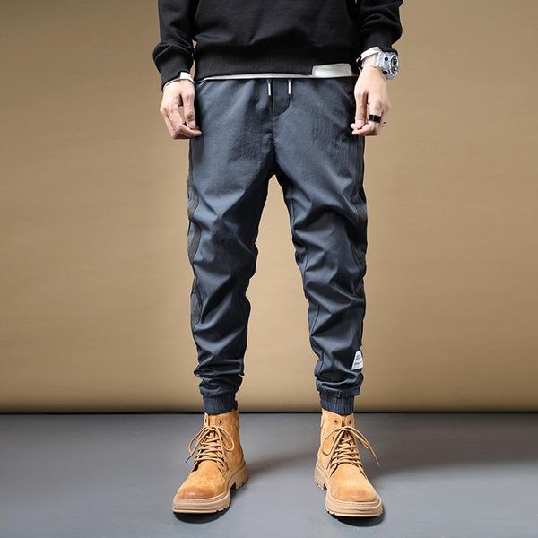 men's pants sports casual ankle-length men thin loose joggers oversized elastic waist drawstring trousers, Black
men's pants sports casual ankle-length men thin loose joggers oversized elastic waist drawstring trousers, Black