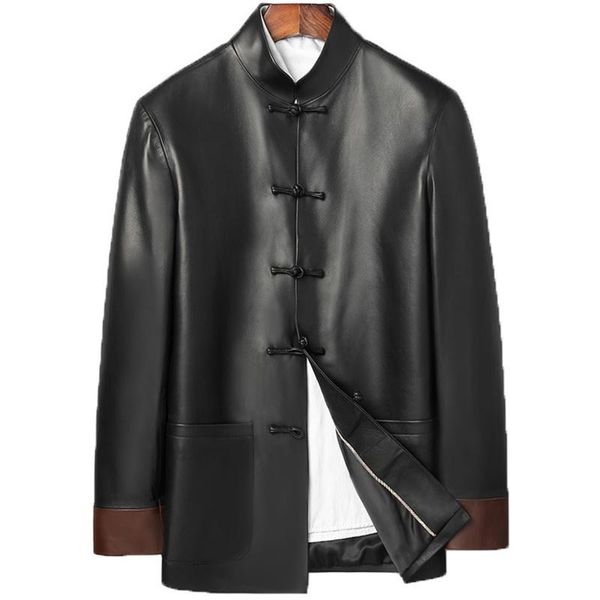 men's leather & faux chinese style mens genuine pure natural sheepskin jacketmid-length casual slim black sheep jacket coat
men's leather & faux chinese style mens genuine pure natural sheepskin jacketmid-length casual slim black sheep jacket coat