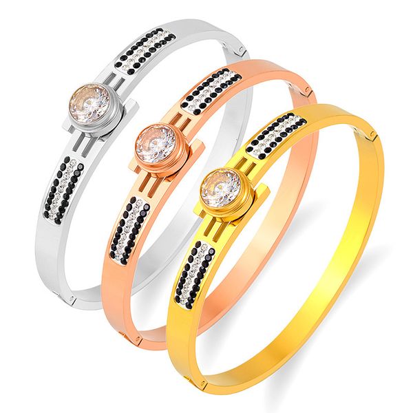 bangles bracelets three color popular titanium steel women's bracelet in overseas market, Black
bangles bracelets three color popular titanium steel women's bracelet in overseas market, Black