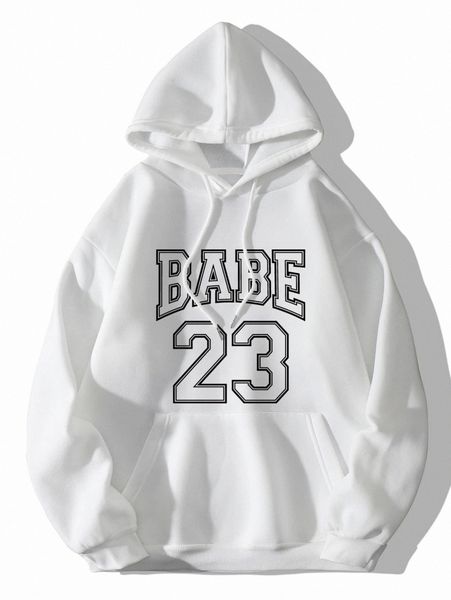 letter graphic drawstring thermal lined hoodie 123p#, White;black
letter graphic drawstring thermal lined hoodie 123p#, White;black