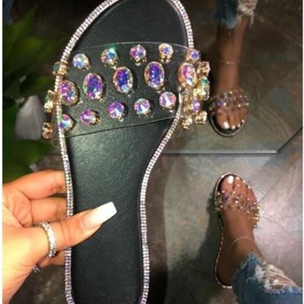 2021 new summer colorful rhinestone transparent flats women shoes casual outdoor beach ladies plus size slippers rnvh, Black
2021 new summer colorful rhinestone transparent flats women shoes casual outdoor beach ladies plus size slippers rnvh, Black