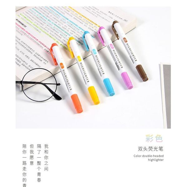 5pcs/set japanese stationery mild liner double headed highlighter pen marker pen children's drawing pen stationery qylclo
5pcs/set japanese stationery mild liner double headed highlighter pen marker pen children's drawing pen stationery qylclo