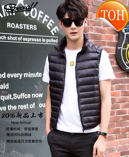 winter and 2021 men's autumn new style down jacket vest men stand collar korean-style thin large size, Black
winter and 2021 men's autumn new style down jacket vest men stand collar korean-style thin large size, Black