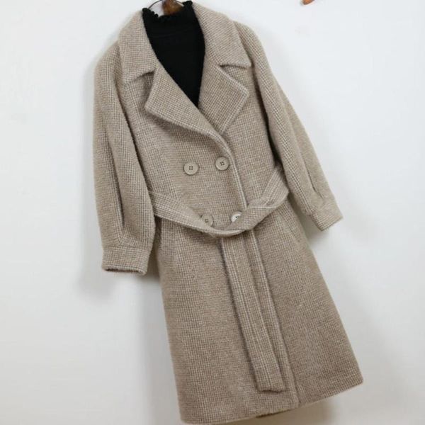 european and american style long section houndstooth wool coat coat lapel thick warm women's jacket winter fashion new style1, Black
european and american style long section houndstooth wool coat coat lapel thick warm women's jacket winter fashion new style1, Black