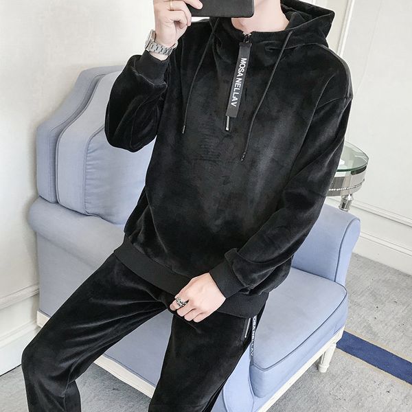 4xl velvet sportswear suit men's 2021 autumn winter double faced thickened warm long sleeve half zipper hoodie + trousers fp9v, White;black
4xl velvet sportswear suit men's 2021 autumn winter double faced thickened warm long sleeve half zipper hoodie + trousers fp9v, White;black