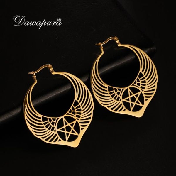 hoop & huggie dawapara viking jewelry hollow pentagram big earrings golden plating stainless steel, Golden;silver
hoop & huggie dawapara viking jewelry hollow pentagram big earrings golden plating stainless steel, Golden;silver