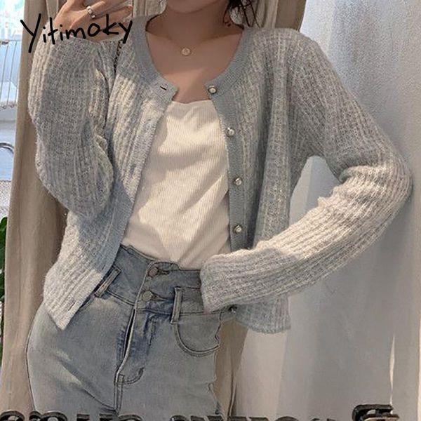 women's knits & tees yitimoky knitted cardigan sweater women 2021 autumn winter korean fashion loose casual button up long sleeve o-nec, White
women's knits & tees yitimoky knitted cardigan sweater women 2021 autumn winter korean fashion loose casual button up long sleeve o-nec, White
