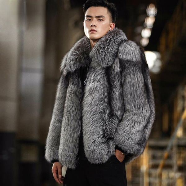 men's 2021 new artificial fox silver leather coat autumn and winter silver gray casual high-quality jacket, Black
men's 2021 new artificial fox silver leather coat autumn and winter silver gray casual high-quality jacket, Black