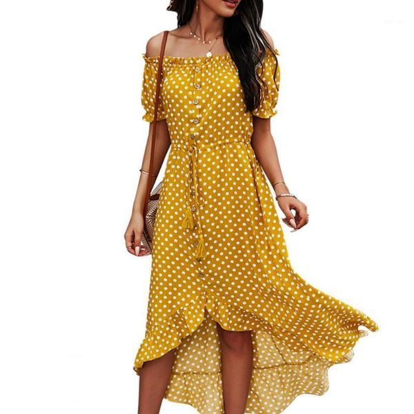 fashion women short sleeve polka dots print ruffled hem belt long dress dots/floral irregular he women's swimwear, White;black
fashion women short sleeve polka dots print ruffled hem belt long dress dots/floral irregular he women's swimwear, White;black