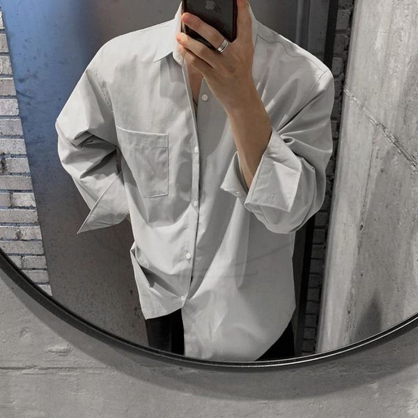 men's casual shirts spring and autumn high-quality korean long-sleeved shirt japanese loose pure color, White;black
men's casual shirts spring and autumn high-quality korean long-sleeved shirt japanese loose pure color, White;black