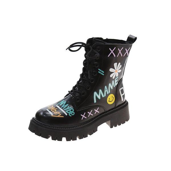 boots women 2021 autumn winter graffiti painted character matriline motorcycle ankle white leather, Black
boots women 2021 autumn winter graffiti painted character matriline motorcycle ankle white leather, Black