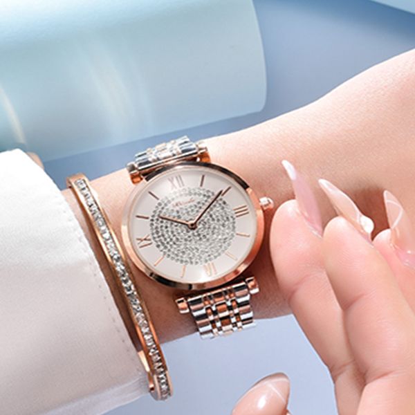 stars watch ladies luxury fashion sport rose gold diamond starry sky waterproof steel belt quartz delivery, Slivery;brown
stars watch ladies luxury fashion sport rose gold diamond starry sky waterproof steel belt quartz delivery, Slivery;brown