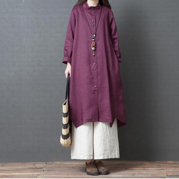 casual dresses johnature vintage dress women clothes 2021 autumn loose plus size stand collar button full sleeve, Black;gray
casual dresses johnature vintage dress women clothes 2021 autumn loose plus size stand collar button full sleeve, Black;gray