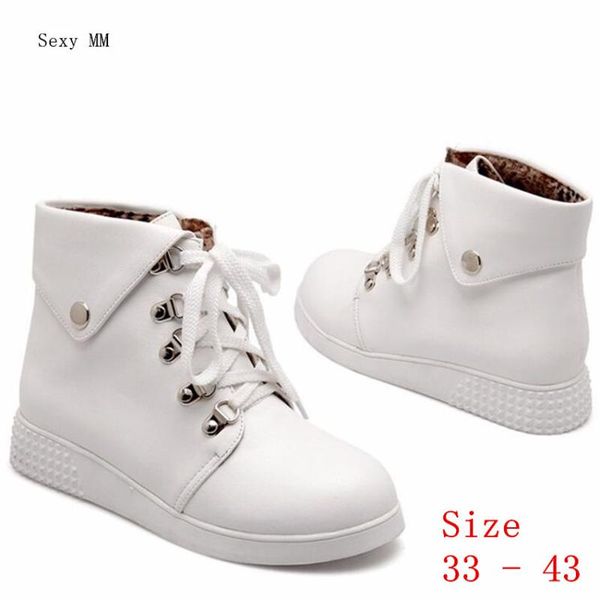 boots spring autumn winter woman flat ankle lace-up women flats casual shoes short small plus size 33 - 43, Black
boots spring autumn winter woman flat ankle lace-up women flats casual shoes short small plus size 33 - 43, Black