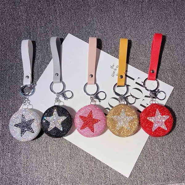 handmade crystal round portable makeup mirror keychain women rhinestone leather lanyard star bag charms pendant key ring holder, Silver
handmade crystal round portable makeup mirror keychain women rhinestone leather lanyard star bag charms pendant key ring holder, Silver