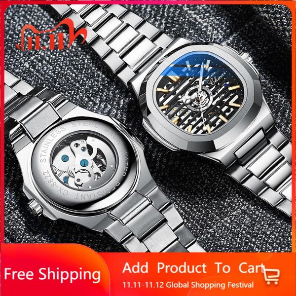 wristwatches chenxi automatic mechanical watch men clock skeleton tourbillon watches waterproof luminous, Slivery;brown
wristwatches chenxi automatic mechanical watch men clock skeleton tourbillon watches waterproof luminous, Slivery;brown