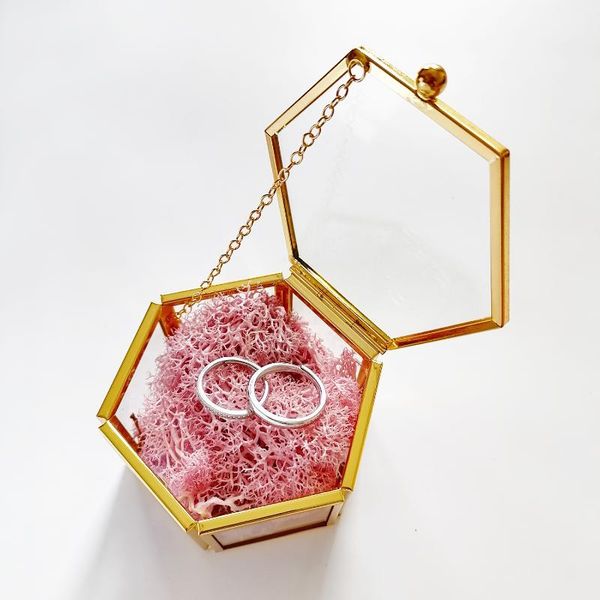jewelry pouches, bags lovely glass box for wedding ring - simple natural moss clear bearer retro holder gift, Pink;blue
jewelry pouches, bags lovely glass box for wedding ring - simple natural moss clear bearer retro holder gift, Pink;blue