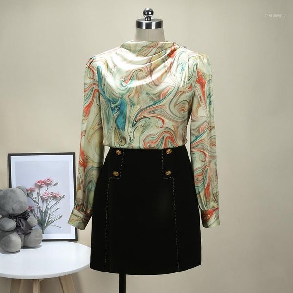women long sleeve shirt 2021 spring retro print temperament blouse elegant office lady's all-match blusas mujer women's blouses &, White
women long sleeve shirt 2021 spring retro print temperament blouse elegant office lady's all-match blusas mujer women's blouses &, White