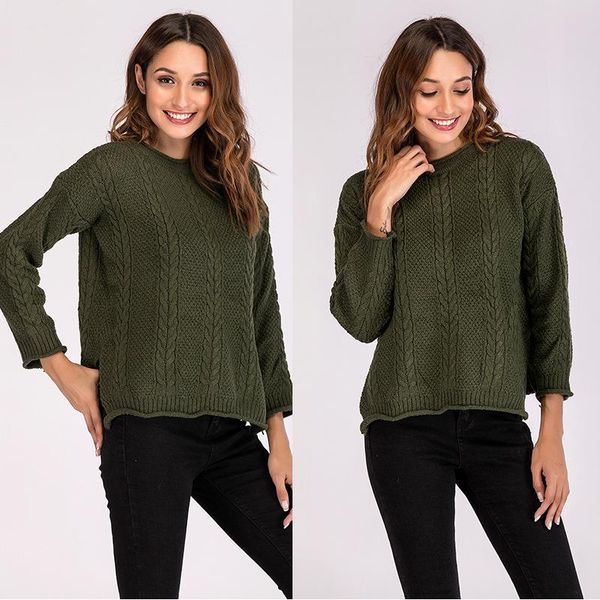 women's sweaters gzz 2021 spring style knitted slim fit solid color versatile women lazy wind european and american sweater female, White;black
women's sweaters gzz 2021 spring style knitted slim fit solid color versatile women lazy wind european and american sweater female, White;black