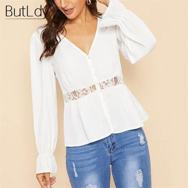 women's blouses & shirts summer 2021 lace patchwork white blouse shirt women hollow out v-neck casual and long flare sleeve top
women's blouses & shirts summer 2021 lace patchwork white blouse shirt women hollow out v-neck casual and long flare sleeve top