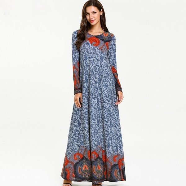 ethnic clothing 2021 muslim plus-size women's dress positioning print long sleeves casual temperament fashion caftan, Red
ethnic clothing 2021 muslim plus-size women's dress positioning print long sleeves casual temperament fashion caftan, Red