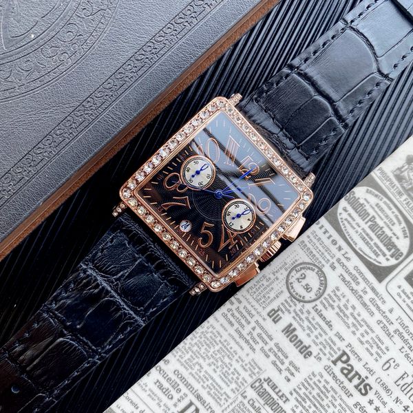 4-men's watch square leather strap fashion quartz movement automatic date business casual montre de luxe watch designer watches, Slivery;brown
4-men's watch square leather strap fashion quartz movement automatic date business casual montre de luxe watch designer watches, Slivery;brown