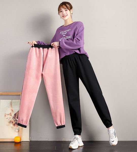 2021 new women winter thick lamb, casual cashmere hare loose sweatpants ankle-length jogger pants 0bhx, Black;white
2021 new women winter thick lamb, casual cashmere hare loose sweatpants ankle-length jogger pants 0bhx, Black;white