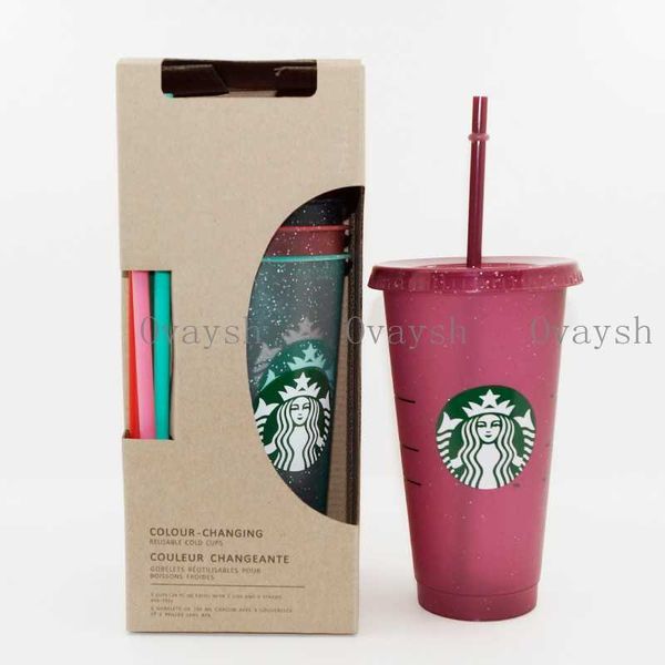 24oz/710ml starbucks sequins plastic tumbler reusable clear drinking flat bottom cup pillar shape lid straw mug bardian l99xj7sxj7s
24oz/710ml starbucks sequins plastic tumbler reusable clear drinking flat bottom cup pillar shape lid straw mug bardian l99xj7sxj7s