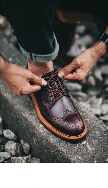 dress shoes for men boots genuine leather party custom designer, Black