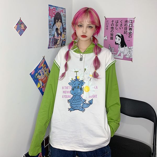 2021 new autumn loose harajuku style dinosaur print sweatshirt long-sleeved color-blocking blouse fashion personality z9uw, Black
2021 new autumn loose harajuku style dinosaur print sweatshirt long-sleeved color-blocking blouse fashion personality z9uw, Black