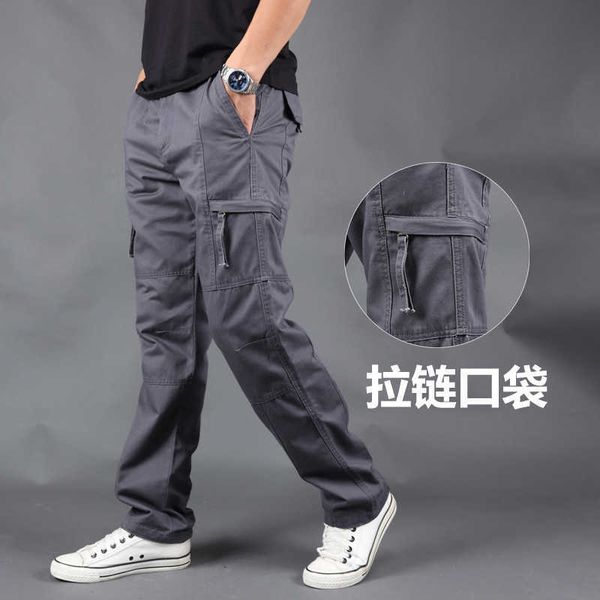 casual pants men's spring and autumn large multi pocket overalls fashion brand straight tube loose sports, Black
casual pants men's spring and autumn large multi pocket overalls fashion brand straight tube loose sports, Black