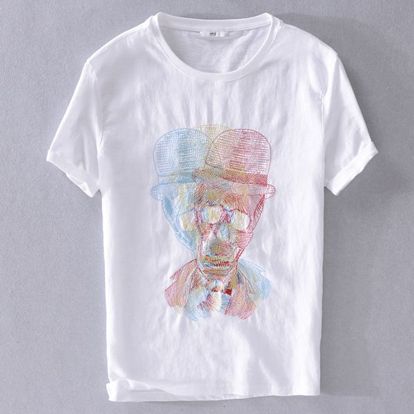 2021 new novo estilo vero camisa branca t linho bordado t-shirt dos homens t-shirts da marca de moda casual masculino respirvel 94ok, White
2021 new novo estilo vero camisa branca t linho bordado t-shirt dos homens t-shirts da marca de moda casual masculino respirvel 94ok, White