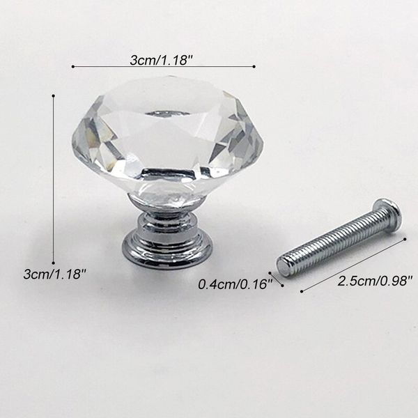 10pcs 30mm diamond shape design crystal glass knobs cupboard drawer pull kitchen cabinet door wardrobe handles hardware
10pcs 30mm diamond shape design crystal glass knobs cupboard drawer pull kitchen cabinet door wardrobe handles hardware
