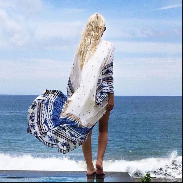 women boho beach summer holiday chiffon camisetas mujer ladies kimono cardigan floral harajuku blouse camisa roupa feminina, White
women boho beach summer holiday chiffon camisetas mujer ladies kimono cardigan floral harajuku blouse camisa roupa feminina, White