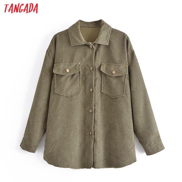 women's jackets tangada women corduroy thick coats jacket loose long sleeves pocket 2021 ladies elegant autumn winter coat qn24, Black;brown
women's jackets tangada women corduroy thick coats jacket loose long sleeves pocket 2021 ladies elegant autumn winter coat qn24, Black;brown