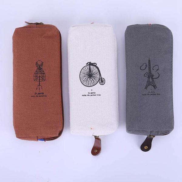 simple style retro solid color with pattern linen pencil bag students paris cases stationery office supplies bags
simple style retro solid color with pattern linen pencil bag students paris cases stationery office supplies bags