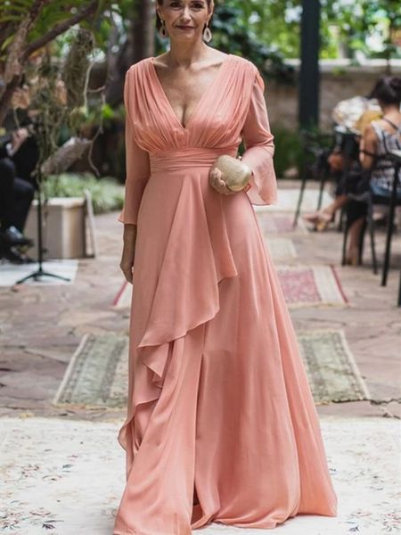 vintage v neck coral long sleeves mother of the bride groom dresses 2022 simple chiffon emboire pleated illusion cocktail evening party prom, Black;red
vintage v neck coral long sleeves mother of the bride groom dresses 2022 simple chiffon emboire pleated illusion cocktail evening party prom, Black;red
