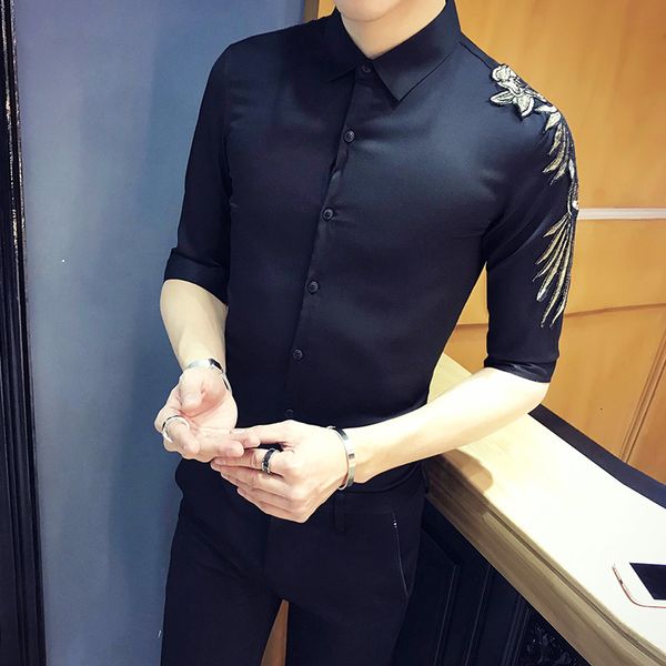 Quality Summer Half-sleeve Shirt New Fashion Wing Decoration Men's Shirts Fine Fit Streetwear Prom Tuxedo 3xl 6PHX, Black;brown
Quality Summer Half-sleeve Shirt New Fashion Wing Decoration Men's Shirts Fine Fit Streetwear Prom Tuxedo 3xl 6PHX, Black;brown