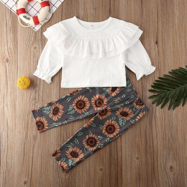 clothing sets baby & children's 1-5years kid girlsunflower clothes ruffle t-shirt pants legging fall outfit, White
clothing sets baby & children's 1-5years kid girlsunflower clothes ruffle t-shirt pants legging fall outfit, White