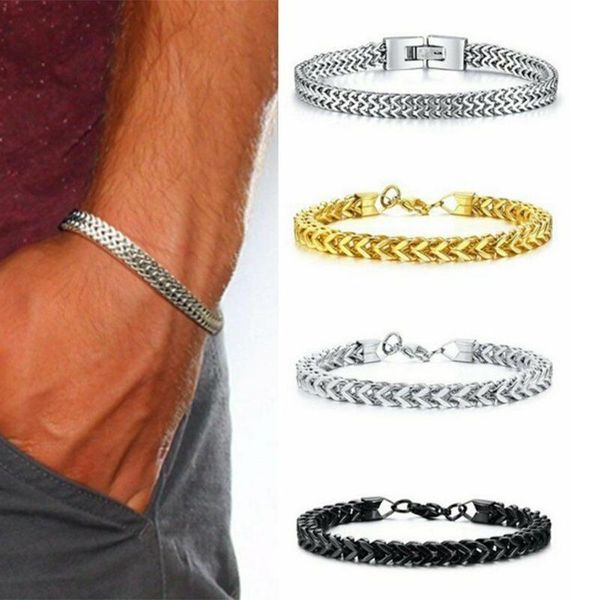 Link, Chain 2021 Simplicity Trendy Cuban Men Bracelet Classic Stainless Steel Positive And Negative Twisting Keel Jewelry Gift, Black
Link, Chain 2021 Simplicity Trendy Cuban Men Bracelet Classic Stainless Steel Positive And Negative Twisting Keel Jewelry Gift, Black