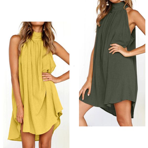New 2021 Summer Casual Sleeveless Off the Shoulder Mini Women Solid Cotton Linen Loose Es Female Beach PX1M, Black;gray
New 2021 Summer Casual Sleeveless Off the Shoulder Mini Women Solid Cotton Linen Loose Es Female Beach PX1M, Black;gray